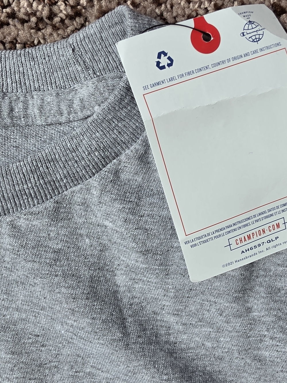 Champion Gray ACC Men's Soccer 2024 Championship Tee with Blue Graphics - Picture 3 of 6